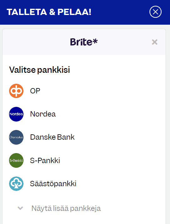 Chipz casinon rekisteröinnin toinen vaihe